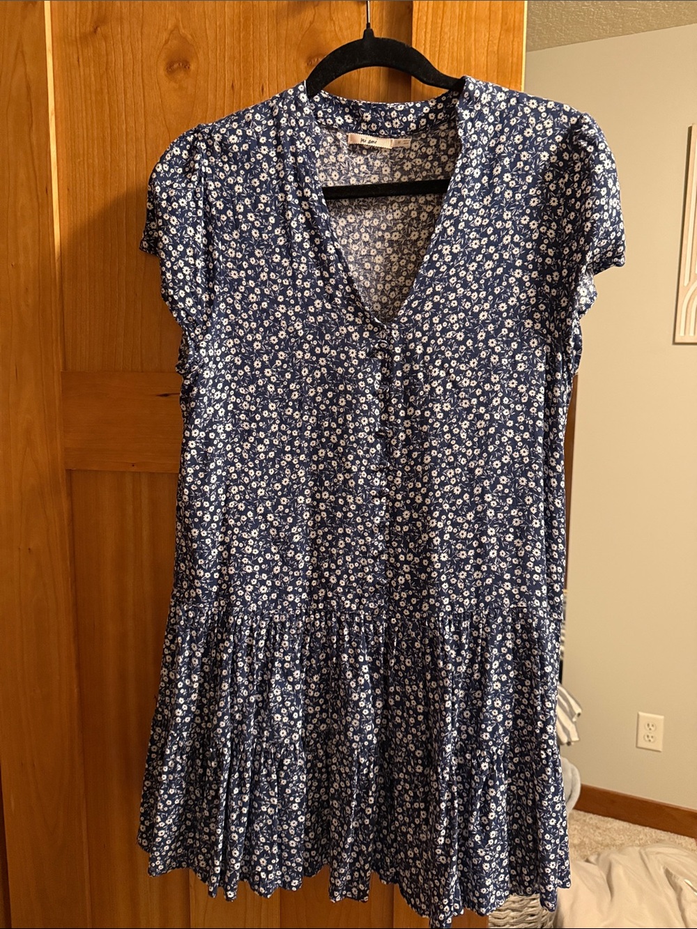 miami Navy Blue Floral Mini Dress